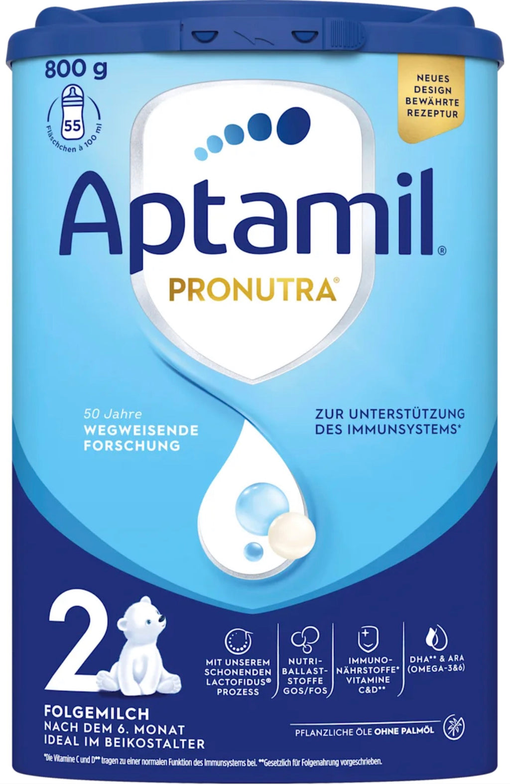 Aptamil 2 Folgemilch (ab dem 6. Monat) – Deutsche Original-Babynahrung 800 g