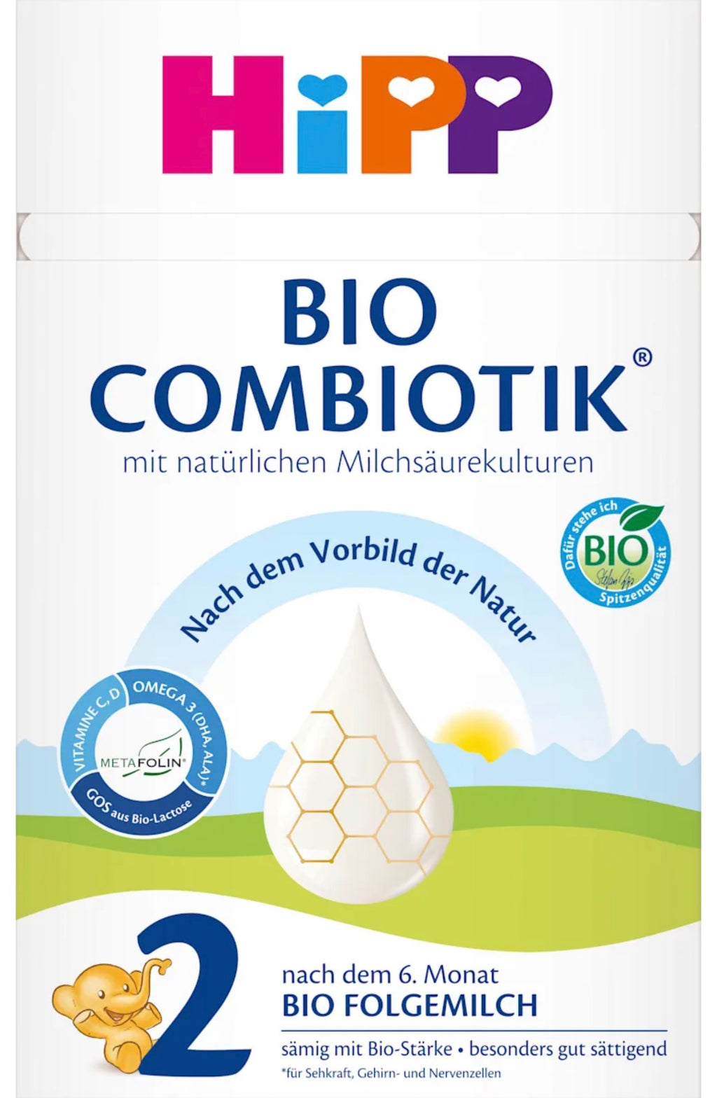 HiPP 2 Combiotik® (ab dem 6. Monat) – Deutsche Original-Folgemilch 600 g